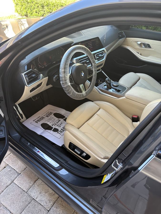 BMW interior — cream leather, full detail by Dany