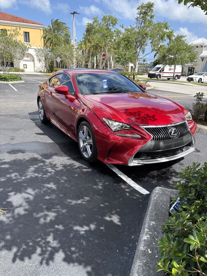 Red Lexus IS coupe detailed by Dany