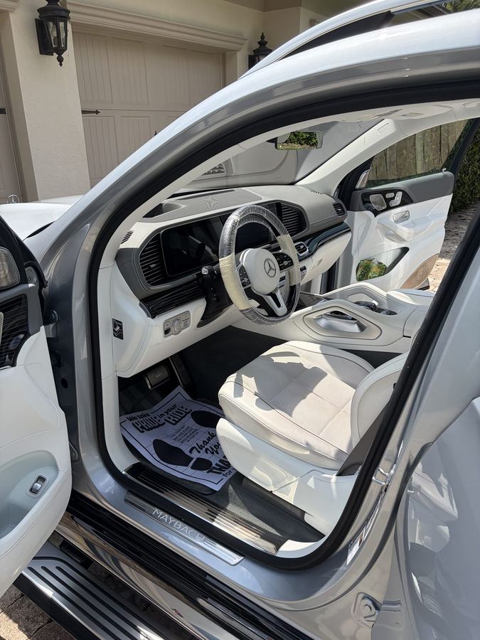 Mercedes-Maybach GLS interior detailed in white leather by Dany's Detailing